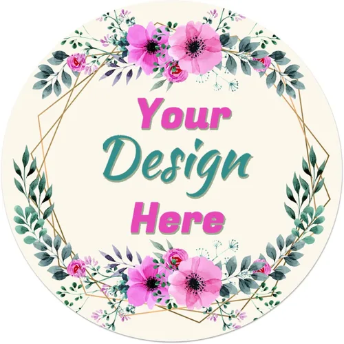 Calcomanías personalizadas para empresas, etiquetas adhesivas con logotipo, etiquetas redondas personalizadas para baby shower, recuerdo de maleza
