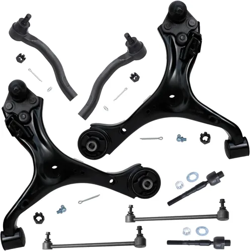 Vista 263 de Detroit Axle - Kit de ocho piezas - brazos de control de suspensión inferior delantero y trasero con juntas de bolas, extremos de barras