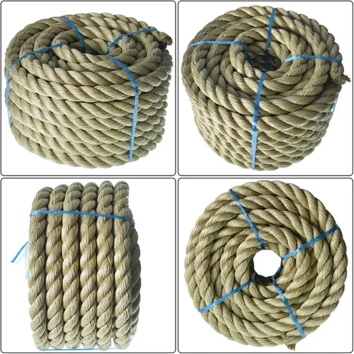 Vista 5 de Cuerda trenzada de Manila, cuerda sintética de cáñamo de polipropileno trenzado de tres hebras, utilizada para decoración de interiores