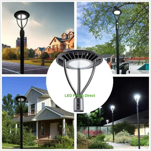 Vista 9 de Luces LED de poste superior con fotocélula del atardecer al amanecer, 20W-30W-40W-60W de potencia seleccionable, 3000K-4000K-5000K 3CCT
