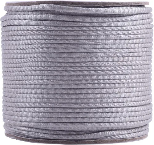 Vista 119 de KONMAY - Cuerda de nailon satinado de seda, 45.72 metros, 0.8mm cola de rata, para nudos chinos, Kumihimo, abalorios, macramé, joyería, Verde manzana