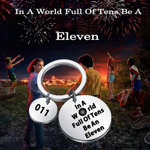 Vista 7 de TGBJE Llavero con texto en inglés "Friends Don't Lie", regalo con número 11