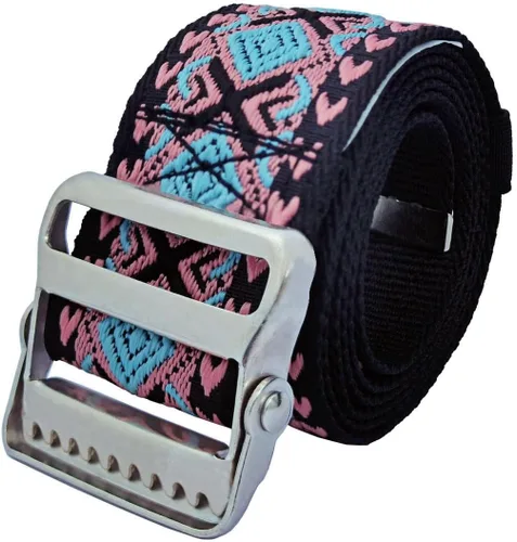 Vista 6 de LAMBOX Cinturón de marcha/transferencia con correa jacquard suave y cómoda de 2 pulgadas para cuidadores, personas mayores, ancianos, etc.