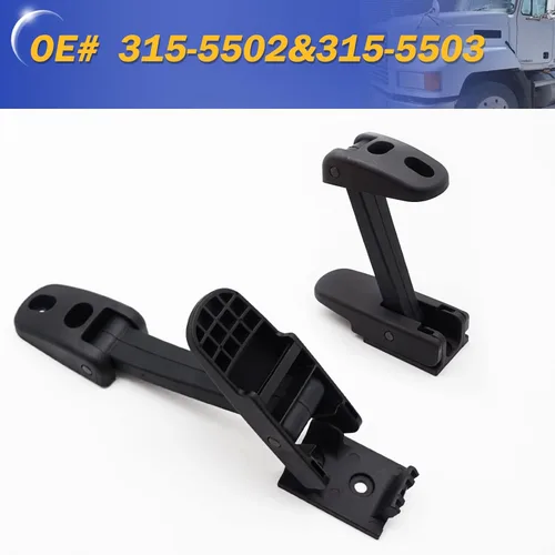 Vista 6 de 2 piezas de kit de cierre de capó resistente LH/RH para Kenworth T170, T270, T330, T370, T660 / Peterbilt 325, 335, 337, 340, 348, 384, 386, 567