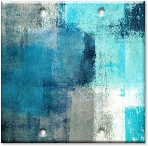 Vista 6 de Art Plates - Placa de interruptor basculante de una sola banda - Placa de pared decorativa GFCI de metal decorativo de 1 banda - Arte abstracto