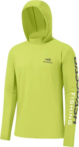 Vista 23 de BASSDASH UPF 50+ - Sudadera con capucha para hombre, protección solar UV, manga larga, rendimiento