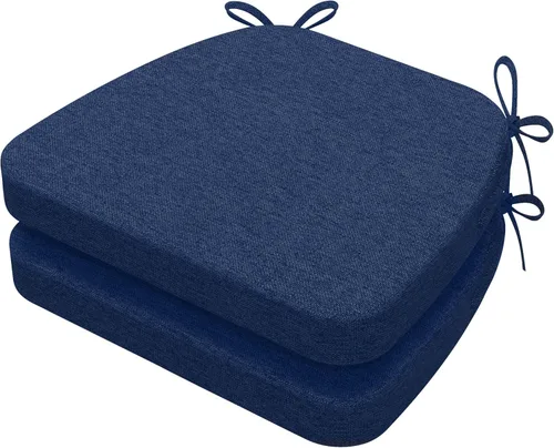 Vista 46 de AAAAAcessories - Cojines para silla en forma de D, 2" de espesor, almohadillas para sillas de comedor con lazos y removibles, cubierta lavable a