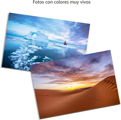 Vista 5 de Amazon Basics Papel fotográfico brillante para impresión de inyección de tinta, 7.05 oz/m², 5 x 7 pulgadas, color blanco, paquete de 100 hojas