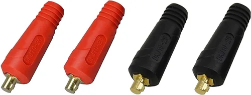 Vista 2 de RIVERWELD TIG DKJ10-25 DKJ10-25 - Conector de panel de cable de soldadura con color negro, ajuste rápido, paquete de 2