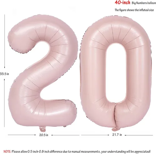 Vista 275 de Globos de 40 pulgadas con números de caramelo, papel de aluminio de helio, globos de látex de Mylar para fiesta de cumpleaños, decoración digital 0