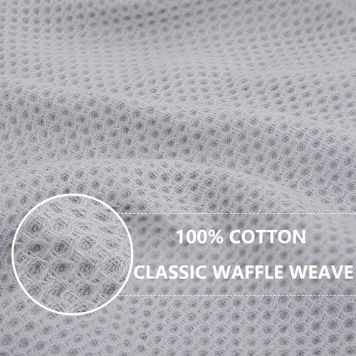 Vista 206 de Homaxy Paños de cocina de 100% algodón con tejido de gofre, ultra suaves, absorbentes, de secado rápido, 12 x 12 pulgadas, paquete de 6, amarillo