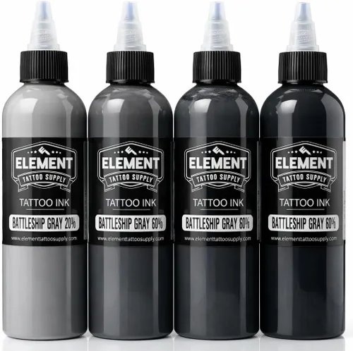 Vista 60 de Element Tattoo Supply - Tinta negra para tatuaje, 8 onzas, tinta negra Negro