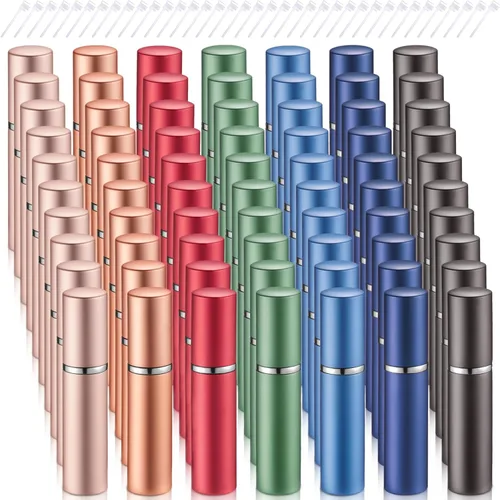 Vista 15 de Motiskyy Atomizadores recargables de perfume para viaje a granel, mini atomizador rociador con bomba dispensadora de recarga de perfume, herramienta