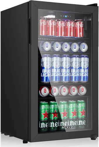 Vista 12 de Mini refrigerador de vino, Compresor de 12 botellas Refrigerador de vino refrigerador, Bodega independiente para vino tinto y blanco, Control