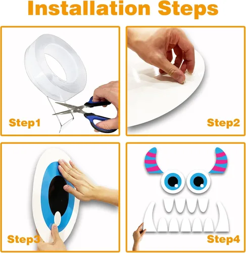 Vista 5 de Joy Bang Kit de decoración de coche para tronco o golosina, decoración de monstruo de Halloween para SUV o kits de golosinas, ideas con guirnalda