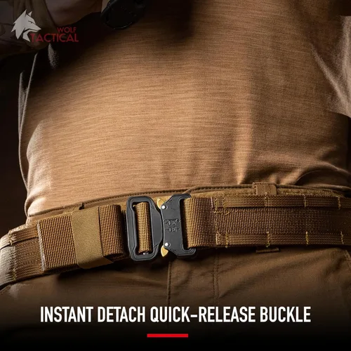 Vista 2 de WOLF TACTICAL Cinturón de Servicio Molle - Cinturones de Servicio para Fuerzas del Orden, Cinturones de Batalla, Cinturón Táctico para Armas