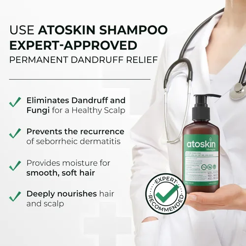 Vista 5 de Champú Atoskin – para dermatitis seborreica – Ayuda a reducir el aceite y mejorar la comodidad del cuero cabelludo (6.8 oz)