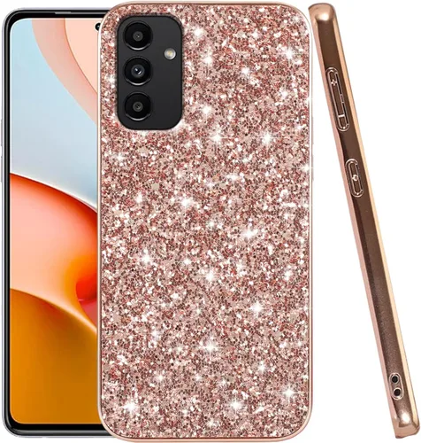 Vista 9 de Compatible con Samsung Galaxy A13 0.18 oz Funda con purpurina a prueba de golpes, funda de teléfono para Galaxy A13 0.18 oz Bling TPU brillante y PC