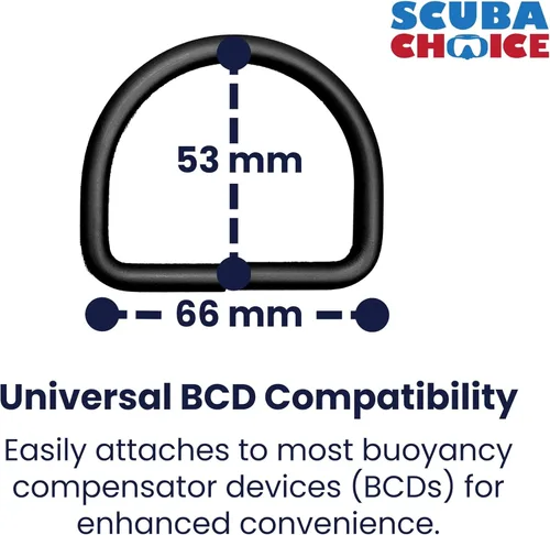 Vista 2 de Scuba ChoiceScuba Choice Aluminum BCD D-Ring Set