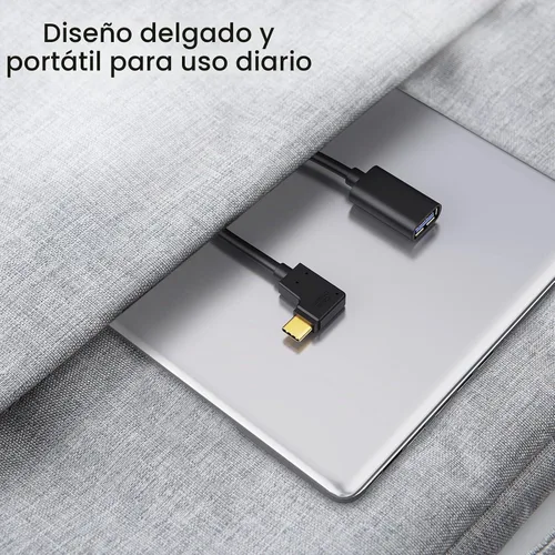 Vista 7 de CableCreation Adaptador USB C a USB hembra de 90 grados, cable USB C OTG, tipo C a USB A, conector hembra compatible con MacBook Pro Air, iPad