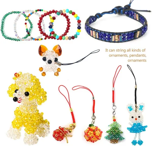 Vista 5 de Cuentas de cristal facetadas, adecuadas para bricolaje, hacer pulseras, collares y otras joyas (negro)