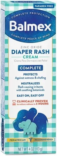 Balmex Crema para la erupción del pañal con aloe y vitamina E, 4 oz