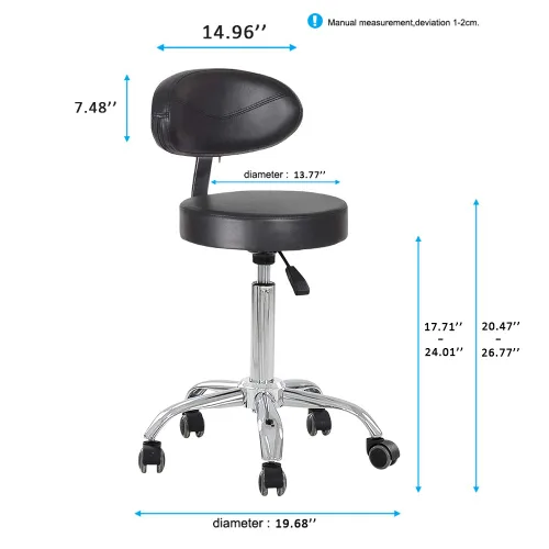 Vista 2 de TATARTIST Taburete de tatuaje silla de masaje, silla hidráulica ajustable giratoria de 360° para spa médico, taburetes de salón de belleza, bar
