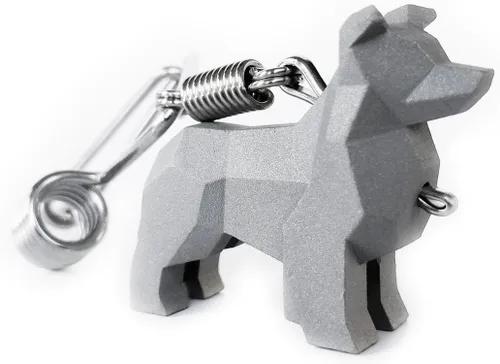 Vista 3 de MOODTOWN - Llavero de acero inoxidable hecho a mano