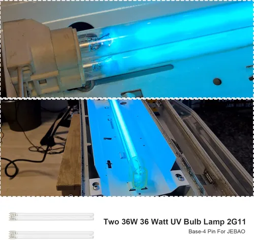 Vista 5 de Dos 36W 36 vatios ULTRAVIOLETA lámpara 2G11 Base-4 Pin para JEBAO, nuevo