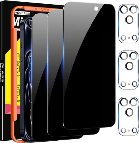Vista 8 de Milomdoi Paquete de 3 Protectores de Pantalla para Apple iPhone 11 Pro Max con Paquete de 3 Protectores de Lente de Cámara de Vidrio Templado