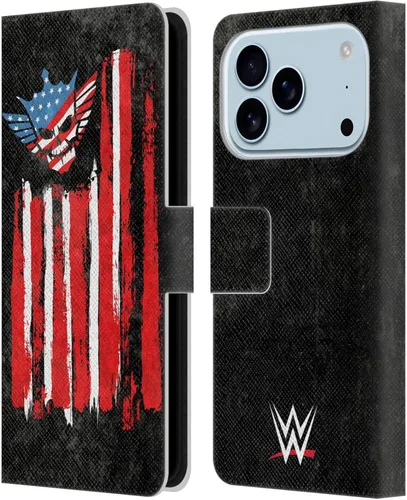 Vista 7 de Head Case Designs Officially Licensed WWE American Nightmare Flag Cody Rhodes Leather Wallet Case Compatible with Apple iPhone 7 Plus/iPhone 8 Plus