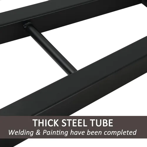 Vista 5 de ALLCOS Patas de banco de metal de 16 pulgadas, patas de mesa de centro resistentes para muebles de escritorio, patas de silla, color negro, juego