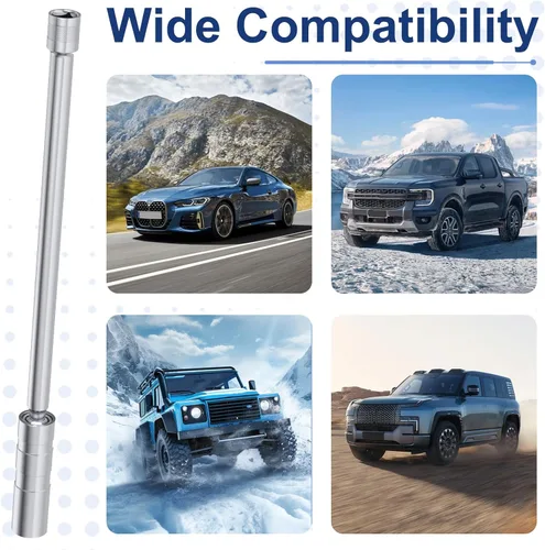 Vista 8 de Llave de bujía de 14mm, Herramienta de Extracción de Llave de Bujía de Pared Delgada con Impulsor de 3/8", 12 Puntos x 11.4" de Longitud Total