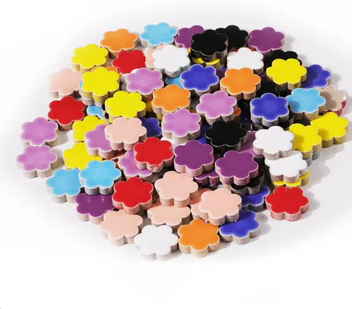 Vista 12 de Azulejos de mosaico de cerámica irregulares de color aleatorio de 1.1 lb, para hacer bricolaje, creativos, para platos de bricolaje, macetas