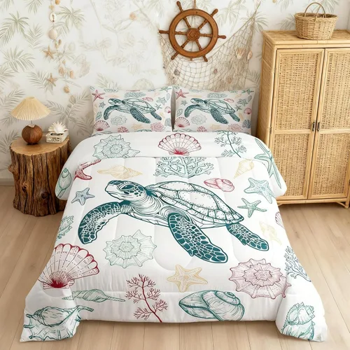 Vista 19 de Castle Fairy Daisy Florals Comforter Set Twin Size,Cartoon Wildflowers Breathable Bedding Set,Kids Adults Room Decor,Retro Country Style Microfiber