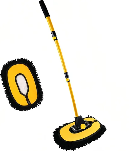 Vista 8 de Mveqrrn Cepillo de Lavado de Auto Mejorado con Mango Largo, Cepillo de Lavado de Auto Kit de Cepillo de Limpieza de Auto Trapeador de Lavado de Auto