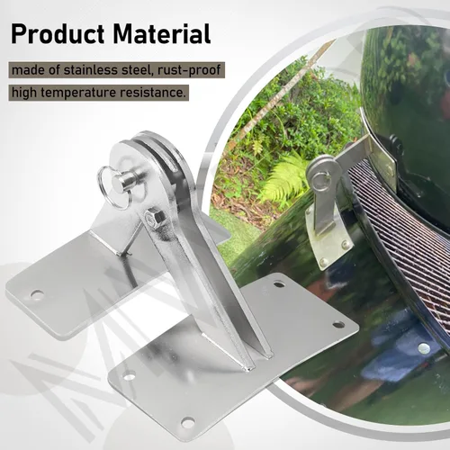 Vista 7 de Kit de juntas de bisagra de acero inoxidable compatible con Weber Smokey Mountain WSM Smoker Grill 18.5 22.5 ahumador G-rill One Touch BBQ