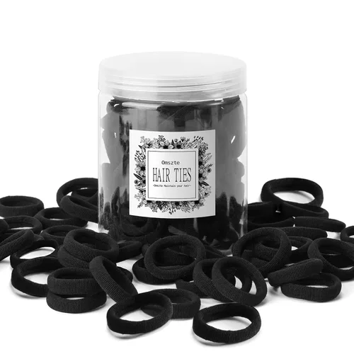 Vista 8 de Omszte, 100 piezas de ligas para el cabello de bebé, ligas de cabello de algodón sin costuras para niñas pequeñas y niños, pequeños elásticos suaves