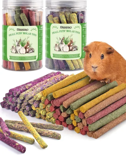 Bissap 72 palitos masticables de conejo, heno natural de Timothy, calabaza, remolacha, zanahoria, fresa, rosa, dahlberg, margarita, olvide, no
