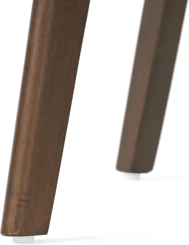 Vista 33 de GDFStudio Chazz Mid-Century - Juego de 2 sillas de comedor con marco de mediados de siglo, juego de 2 piezas, gris oscuro y acabado de nogal natural