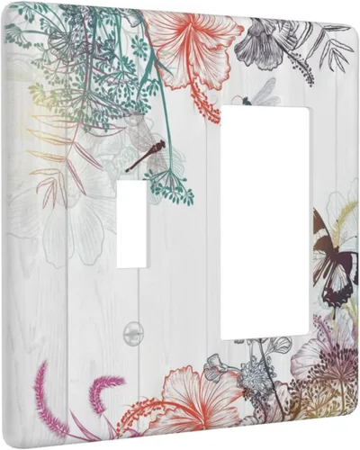 Vista 96 de Cubiertas de Placas de Pared Dúplex Individual con Sol Minimalista Moderno de Palabras Inspiradoras Abstractas Boho, Cubierta de Interruptor de Luz