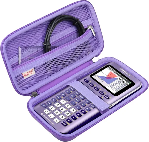 Vista 15 de BOVKE Estuche Duro de Viaje para Calculadora Gráfica Texas Instruments TI-84 Plus CE/TI-84 Plus/TI-83 Plus CE/TI-83 Plus/Casio fx-9750GIII, Bolsillo