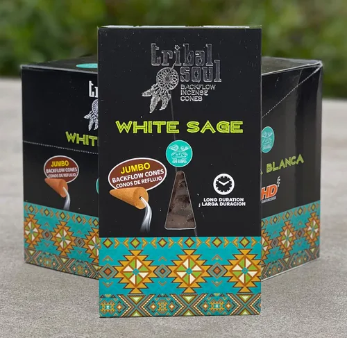 Vista 6 de Tribal Soul Premium - Incienso de cono de reflujo – 6 cajas 10 conos jumbo cada caja total de 60 conos (Mirra)
