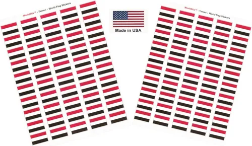 Vista 42 de 100 calcomanías de la bandera de Afganistán, dos hojas de 50, 1.5" x 1" hechas en Estados Unidos, calcomanías autoadhesivas para álbum de recortes
