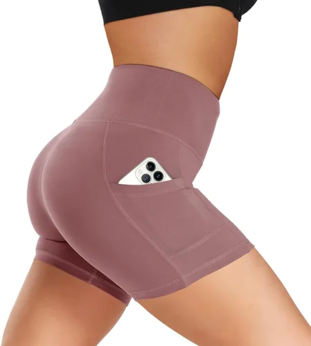 Vista 49 de Biker Shorts for Women with Pockets - 8"/5"/3" Booty Black Spandex Shorts Verde militar