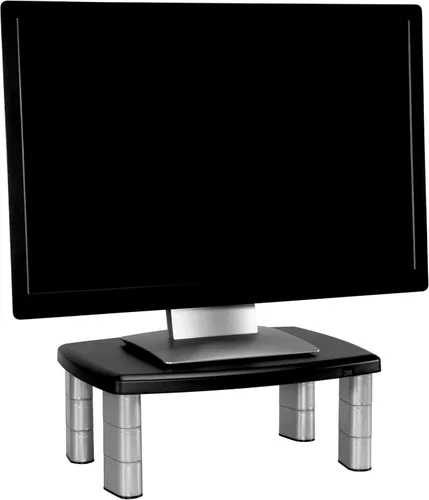 Soporte ajustable para monitor 3M, altura ajustable de 1 pulgada a 5 7/8 pulgadas, sostiene 80 libras, 11 pulgadas de espacio entre columnas,