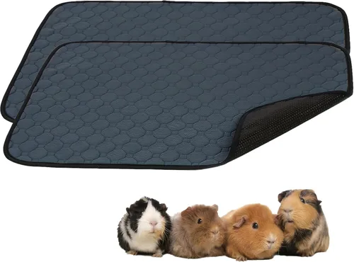 Vista 7 de Revestimientos para jaula de cobayas - Almohadillas lavables para orina de conejillo de indias, impermeables, reutilizables y antideslizantes, ropa