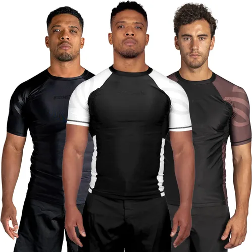 Vista 11 de Sanabul Esencial manga corta Rash Guard MMA BJJ Wrestling Grappling Jiu Jitsu