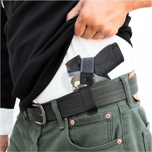 Vista 7 de Funda para pistola IWB de PH – Material suave de transporte oculto Interior suave Compatible con M&P Shield 0.354 in.40.45 Auto/Glock 19 26 27