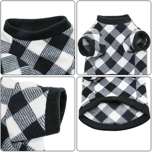 Vista 6 de Idepet Suéteres para perros, ropa para cachorros y gatos, suéter de invierno para perros, suéter de forro polar suave y cálido para perros pequeños